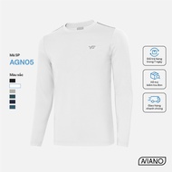 SETTAEA Áo Thun Nam Dài Tay AVIANO Giữ Nhiệt Tốt Vải Heattech Cao Cấp Co Giãn 4 Chiều Thoải Mái Vận