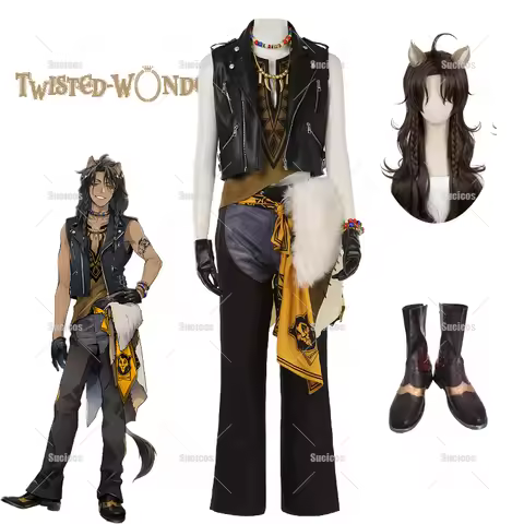 Anime Twisted Wonderland Savanaclaw Leona Kingscholar Cosplay Costume Wig Fancy Outfits Women Men Ha