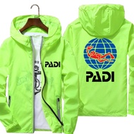 Mens Women Scuba Driver Padi Windbreaker Pilot Thin Reflective Sunscreen Ultra Light Jacket Coat Bom