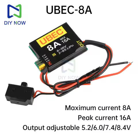 4S-6S 15-26V UBEC 8A 4A 5.2/6.0/7.4V/8.4V receiver servo independent power supply module RC car fixe