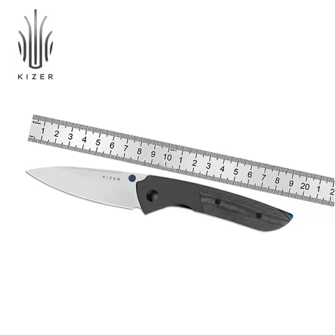 Kizer Folding Knife Spitfire V3690A1/A2/A3 14C28N/Damascus Blade With Aluminum Handle Knife
