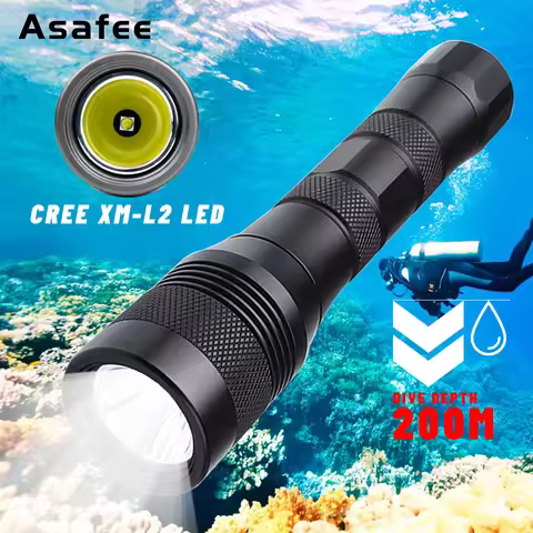 Asafee DIV01 Professional Scuba Dive Light 1200LM Underwater Waterproof Torch Lamp SST40 LED Dive Sc