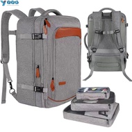 YVE Travel Luggage Bagpack, Expandable 50L Large Travel Backpack, Fashion Shoe Pouch Waterproof  Duf