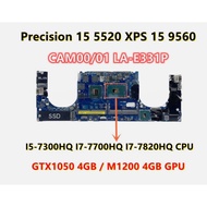 Dell Precision 15 5520 P56F XPS 15 9560 Laptop Motherboard 15.6" i7-7820hq 2.90Ghz M1200 Motherboard