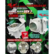 HI POWER HIPOWER RACING LC135 /Y15 63MM 65MM CERAMIC BLOK BLOCK KIT SET (PISTON DOME FORGEN ) +4 MM 