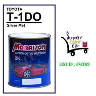 (T-1D0) สีพ่นรถยนต์ มอร์ริสัน Morrison 2K - Silver Met 1D0 - Toyota - ขนาดบรรจุ 1 ลิตร