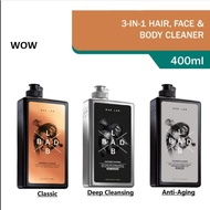 BEST BAD LAB 3IN1 HAIR ,FACE ,BODY CLEANER ANTI AGING,DEEP CLEANSING,CLASSIC  400ML