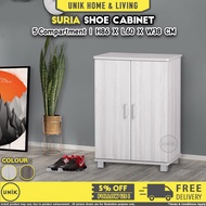[UNIK] Suria 5 Compartments Shoe Cabinet Storage Rack with Regular Swing Doors | Rak Kabinet Almari 