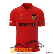 Kaos Polo Bola Baju Kerah Piala Dunia Indonesia 2023 Lengan Pendek Premium All Color Jumbo