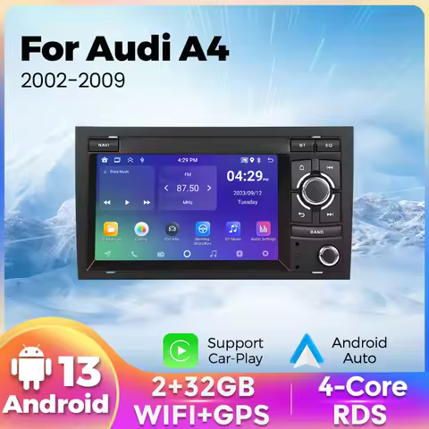 Car Intelligent System Multimedia MP5 Players For Audi A4 2 3 B6 B7 S4 RS4 2000-2009 GPS Carplay+Aut