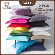 Kasa Bella - Plain Pillow Case 18x28 inches SET of 2 | Cotton Pillow Case | Pillow Cover | Pillow Ca