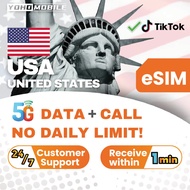 [Yoho] USA eSIM 5G Unlimited Data + Call No Daily limits Yoho Mobile Official Store