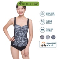 Narsis Women's Swimsuit, One-Piece 2-Piece, Discreet Beach Swimsuit, Chest Pad