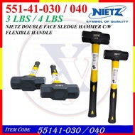 NIETZ DOUBLE FACE SLEDGE HAMMER WITH FLEXIBLE HANDLE - (3 LBS) 551 41 030 55141-030 (4 LBS) 551 41 0