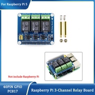 5V 3 Channel Relay Expansion Board for Raspberry Pi 5 4B/3B+/3B Strong Electricity 3 Way Relay Contr