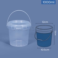 INS ถังน้ำแข็งพลาสติก 300ml 500ml 1000ml กระปุกเก็บอาหารมีฝาโปร่งใส Clear Plastic Bucket