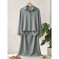 She Dazzle Striped Set in Sage Green M/L