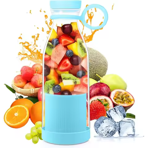 1pc 420ml Personal Size Blender, Portable Blender, Battery Operated USB Blender, Smoothies Blender B