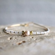 六月誕生石 手鍊 珍珠 月光石 - 噴火龍 -