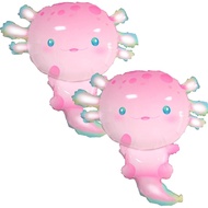2pcs Belon Axolotl Belon Foil Axolotl Belon Haiwan Peliharaan untuk Hiasan Parti Hari Lahir Axolotl 