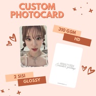 Print custom photocard freebies 2 sides thickness 310gsm