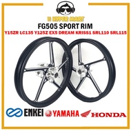 ENKEI FG505 Sport Rim Y15ZR LC135 Y125Z EX5 DREAM KRISS1 SRL110 SRL115 1.40/1.60 FULL SET (RIM+TAYAR+TUBELESS)