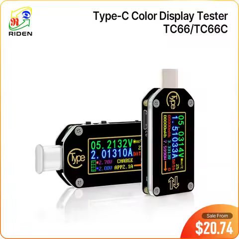 RD TC66/TC66C Type-C PD trigger USB-C Voltmeter ammeter voltage 2 way current meter multimeter PD ch