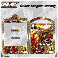 Stiker Decal SANGKAR KOTAK - Dekal Sangkar Burung Kotak Model Ebod BnR Oriq Kosan Nomor 1 2 3