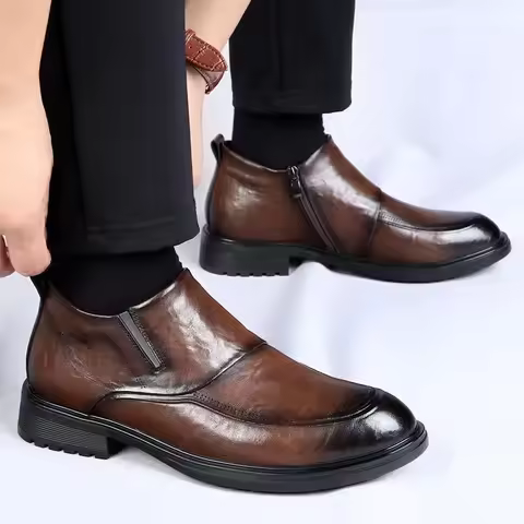 Moccasins Summer Men's Elegant Business Formal Wear Shoes Formal Shoes British Lace up Shoes
