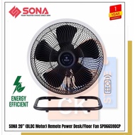 SONA 20" (BLDC Motor) Remote Power Desk | Floor Fan SPO6659DCP | SPO 6659DCP (1 Year Warranty)