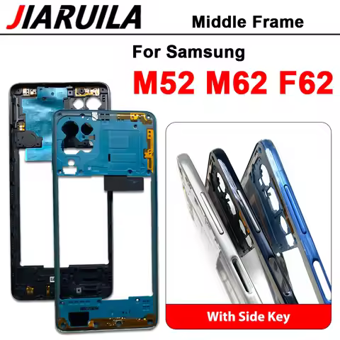 1Pcs Holder Housing For Samsung M62 F62 M52 5G Phone Internal Middle Frame Case Cover Bezel Replacem