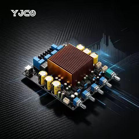 YJCO TPA3255 HIFI 2.1 Amplifier Board QCC3084 Bluetooth 5.4 24Bit/96K LDAC AptX HD 300W×2/4Ω+600W/2Ω