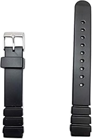 14mm Black Rubber Watch Band -- Comfortable and Durable PVC Material Replacement Strap that brings N