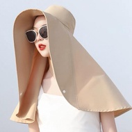 STAR Upf50 + Upgraded Women's Sun Cap Wide Rim Full Sun Hat Fabric Sun Resistant Protection Big Sun 