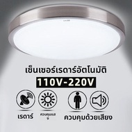 ไฟติดฝาผนังแบบอัตโนมัติ LED รับสัญญาณ Radar รับสัญญาณ Infrared สำหรับบ้าน บันได ห้องน้ำ ทางเดิน โรงร