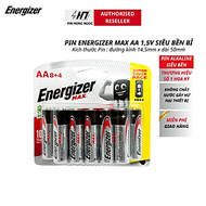 Pin Max 8 + 4 Viên Energizer E91 BP8+4 AA
