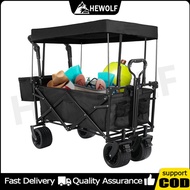 Camping Trolley Cart Wagon Trolley With Storage Basket Folding Wagon Tool Truck Folding Trolley
