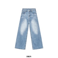 BARON "NOAH" Baggy jeans กางเกงยีนส์ขากระบอกใหญ่สีฟ้าอ่อน ความยาว 42-44 นิ้ว