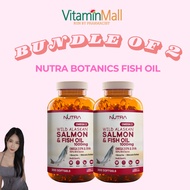 [TODAY SPECIAL DEALS + FREE VITAMIN D3 ] 2 x Nutra Botanics Wild Alaskan 3 Salmon Fish Oil 1000mg