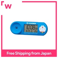 Seiko clock table clock 07: Doraemon (blue) Body size: 5.1 × 14.4 × 4.2 cm Alarm clock Doraemon electric wave digital loud volume CQ614L