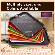 【WUCHT】Plastic Serving Tray Tea Set Fast Food Tray 快餐盘  Dulang 10x14 12x16 12x17 14x18 14x19 Black R