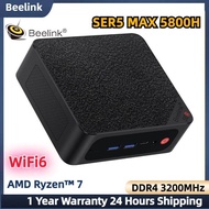 Beelink SER5 MAX MINI PC AMD Ryzen 7 5800H Mini PC Win 11 Pro DDR4 NVME SSD 5560U Beelink Mini PC SER5 AMD Ryzen5 5560U Triple-display Via DisplayPort+HDMI+Type-C