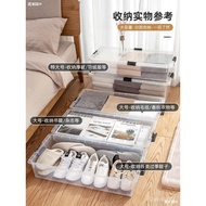 Bed Bottom Storage Box with Wheels Household Drawer Clothes Storage Transparent Storage Box Dormitory Bed Large Storage