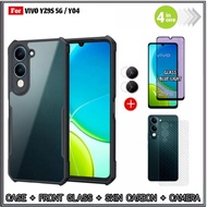 PACKAGE 4IN1 Case Vivo YZ9S 5G / Y04 Soft Hard Fusion FreeTempered Glass Blue Light Full Cover