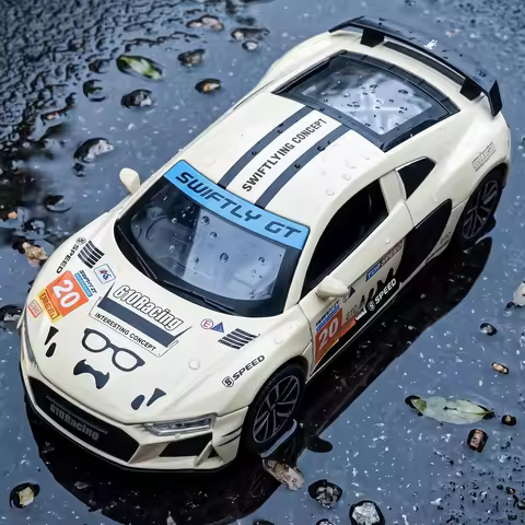1:32 Alloy Metal Diecast Model Car Compatible With Audi R8 LMS GT3 Grand Touring Endurance Supercar 