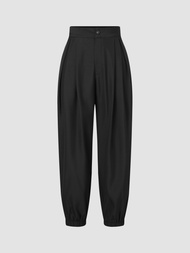 Cider Solid High Waist Jogger Pantsกางเกงขายาวผู้หญิง กางเกงแฟชั่นผญ ลุคสตรีท สไตล์เกาหลี