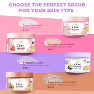 Dove Ice-cream Exfoliating Body Scrub (Pomegranate, Sakura Smoothie, Sugar & Coconut, Blueberry & Li