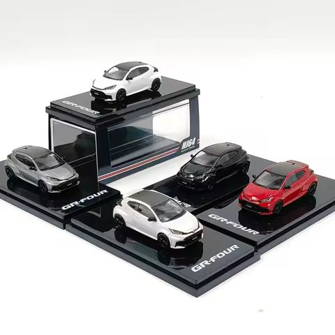 Hobby Japan Diecast 1:64 Scale GR YARIS RZ Alloy Simulation Car Model Adult Kids Collection Decorati