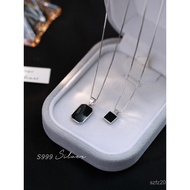 Kalung Ins Perak Tulen Hitam Baru Fangpai Lelaki Terlaris Terlaris Manis Sejuk Wanita Choker Light M