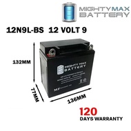 12N9L-BS MIGHTY MAX BATTERY JAGUH 175 CL160 SCRAMBLER CM200 750CC RANGER KEEWAY RKV YB9L-B BATTERI